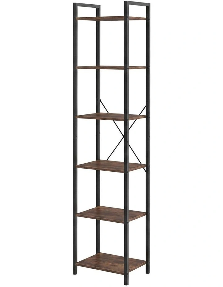 Levede 6 Tier Bookshelf Tall Bookcase Storage Shelf Display Rack Living Room image 1