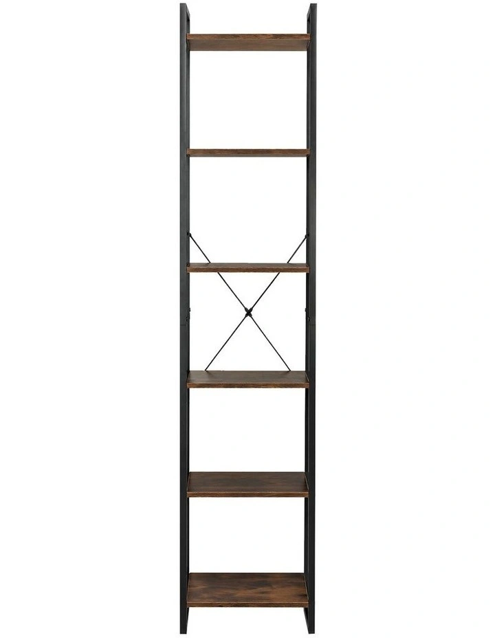Levede 6 Tier Bookshelf Tall Bookcase Storage Shelf Display Rack Living Room image 2