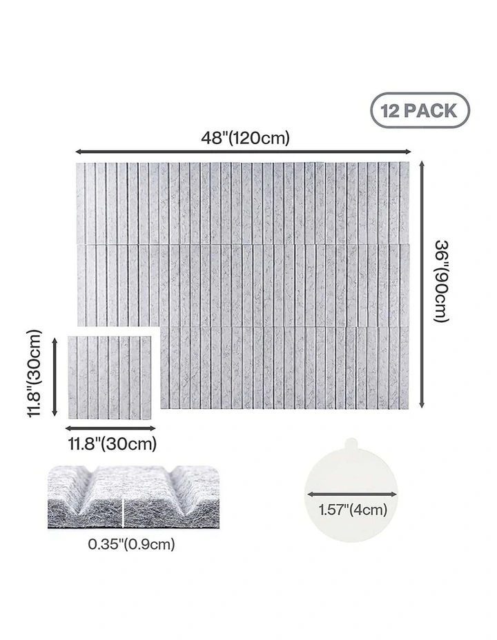 Levede Cork Boards Alternative Photo Display Board 12 Pcs 30cmx30cm Coustic image 3