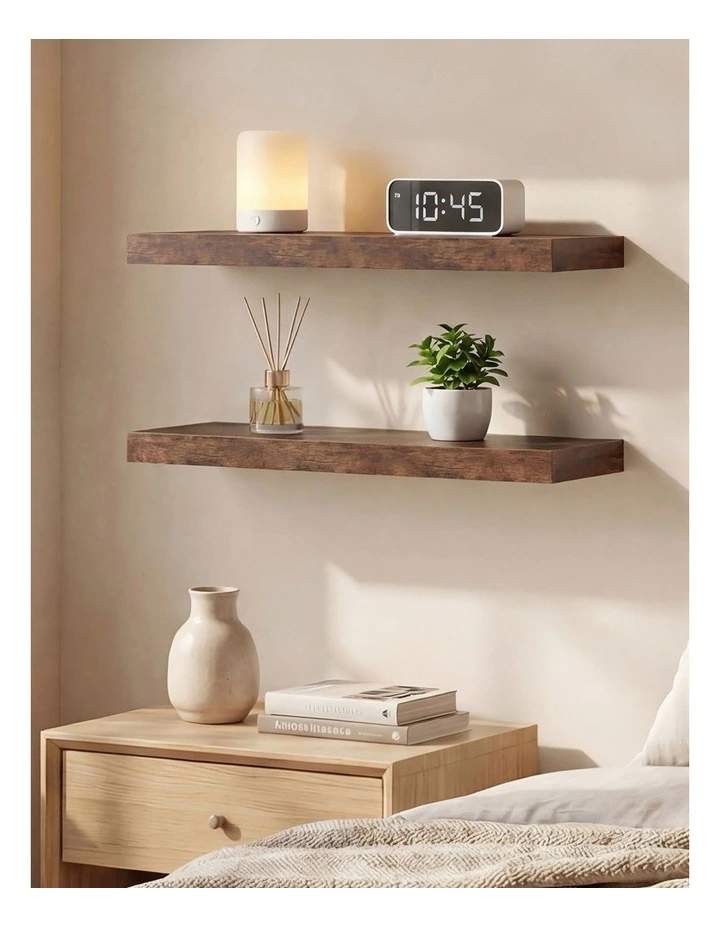 Levede Floating Wall Shelf 2 PCS Wall Mounted Shelves Book Display Storage Rack image 7
