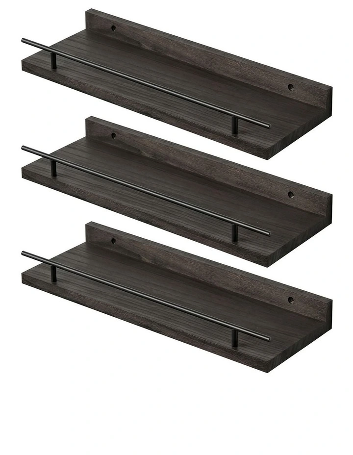 Levede Floating Wall Shelves  3 Pcs Wall Mounted Storage Display Rack Bedroom image 1