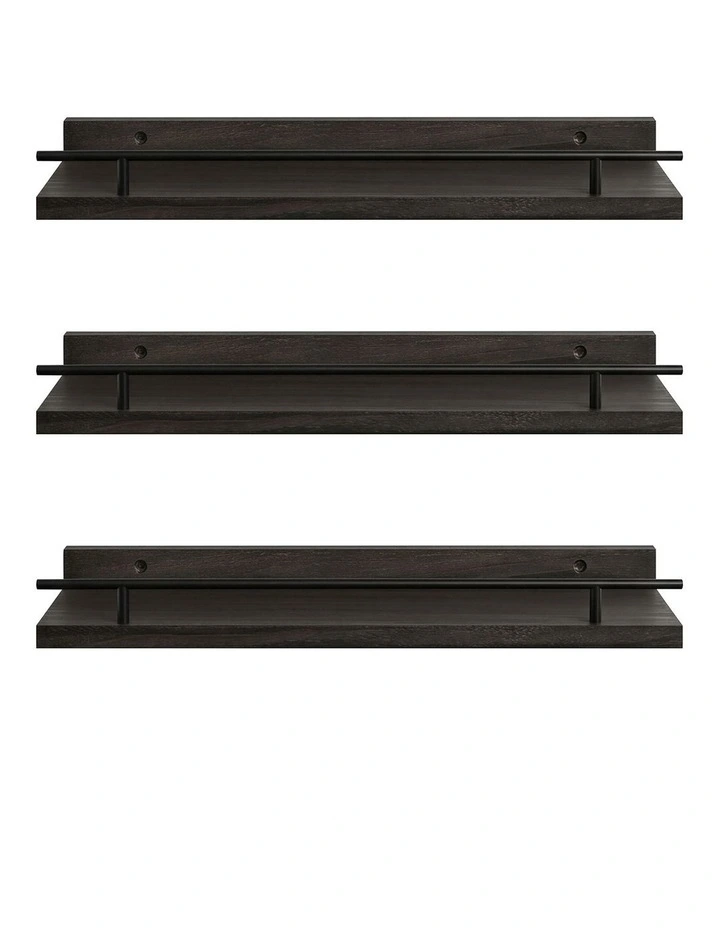Levede Floating Wall Shelves  3 Pcs Wall Mounted Storage Display Rack Bedroom image 2
