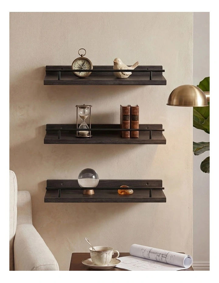 Levede Floating Wall Shelves  3 Pcs Wall Mounted Storage Display Rack Bedroom image 7