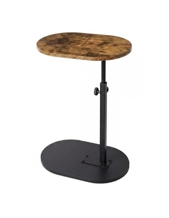 Levede C Shaped Side Table Adjustable Height 360 Rotating Laptop Sofa End Table