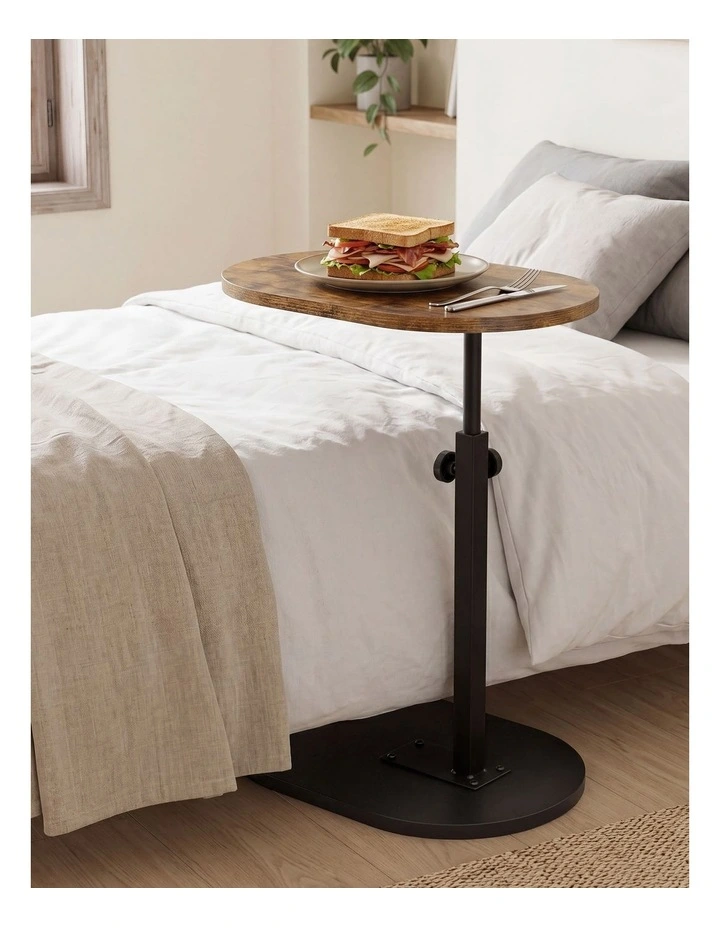 Levede C Shaped Side Table Adjustable Height 360 Rotating Laptop Sofa End Table image 7
