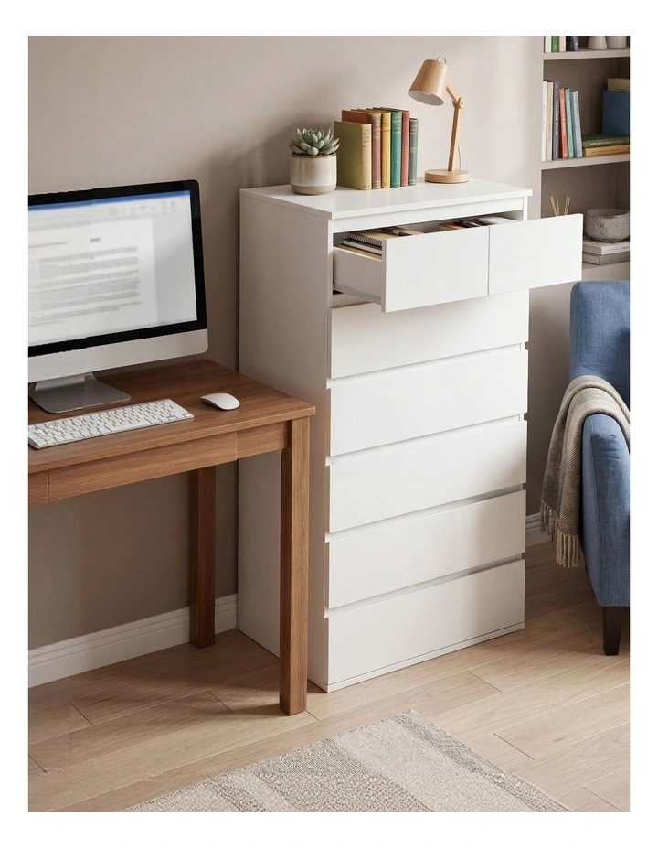 Levede Tall Storage Cabinet 7 Drawer Dresser Bedroom Storage Cupboard Tallboy image 5