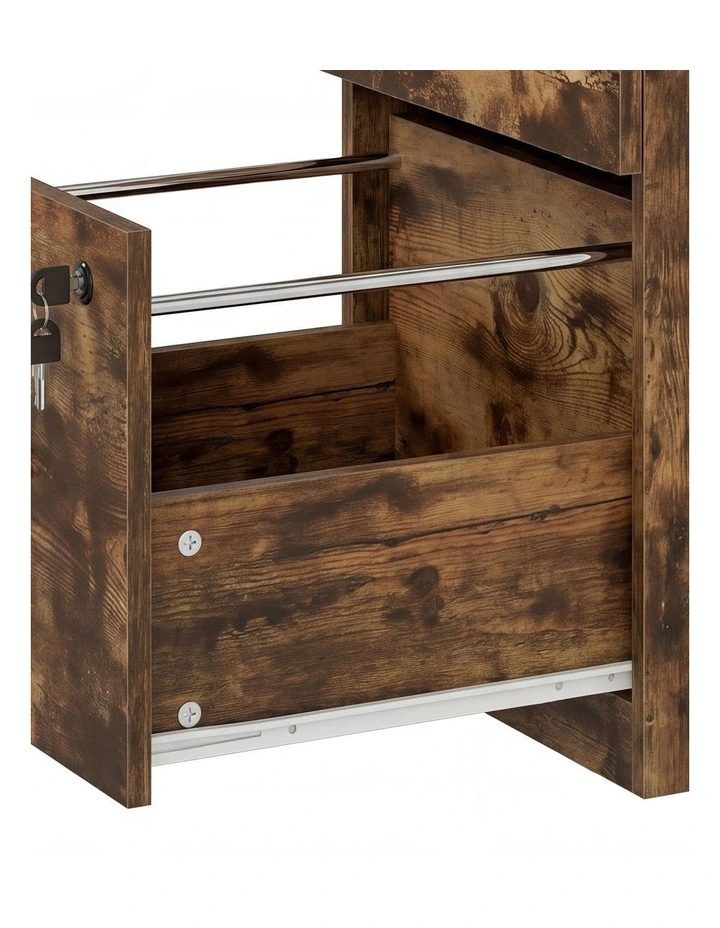 Levede File Cabinet Document Organiser  3 Lockable Drawers Vertical Cabinet image 5