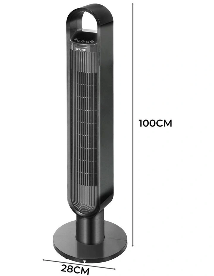 Spector Portable Bladeless Tower Fan 100cm Oscillating LED image 3