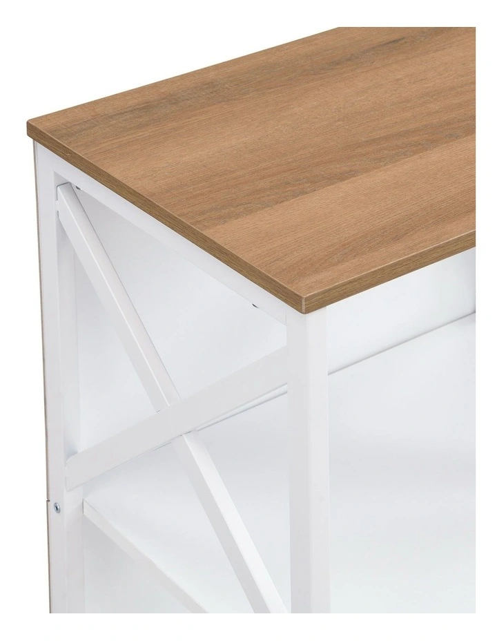 3 Tier Industrial Bookcase with Metal Frame and Backboard, Book case for Small Spaces image 6
