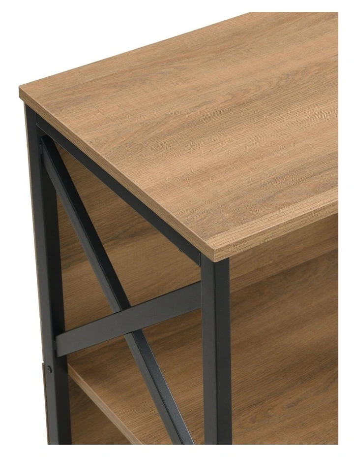 4 Tier Industrial Bookcase with Metal Frame and Backboard, Book case for Small Spaces image 6