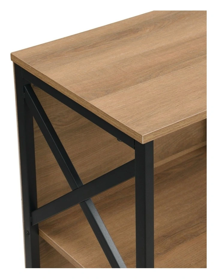 5 Tier Industrial Bookcase with Metal Frame and Backboard, Book case for Small Spaces image 6