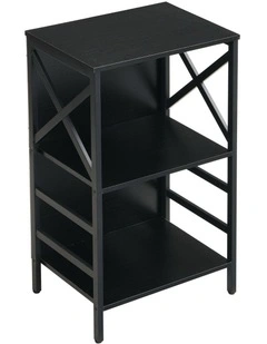 3 Tier Industrial Bookcase with Metal Frame and Backboard, Book case for Small Spaces