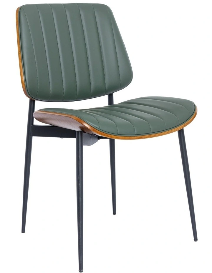 Dining Chairs Set of 2, Modern Accent Chair, Upholstered Faux Leather Kitchen Chair image 3