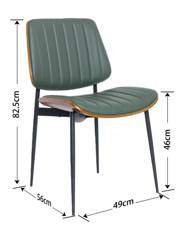Dining Chairs Set of 2, Modern Accent Chair, Upholstered Faux Leather Kitchen Chair image 6