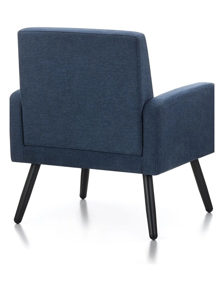 Mid Century Modern Accent Chair, Upholstered Armchair with Tufted Backrest image 5
