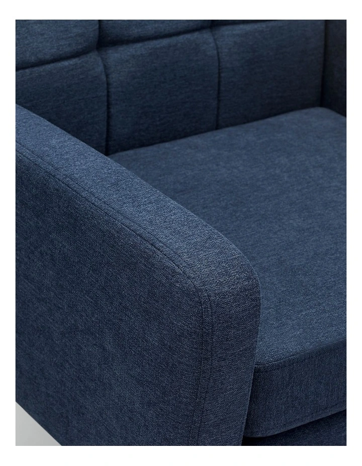 Mid Century Modern Accent Chair, Upholstered Armchair with Tufted Backrest image 7