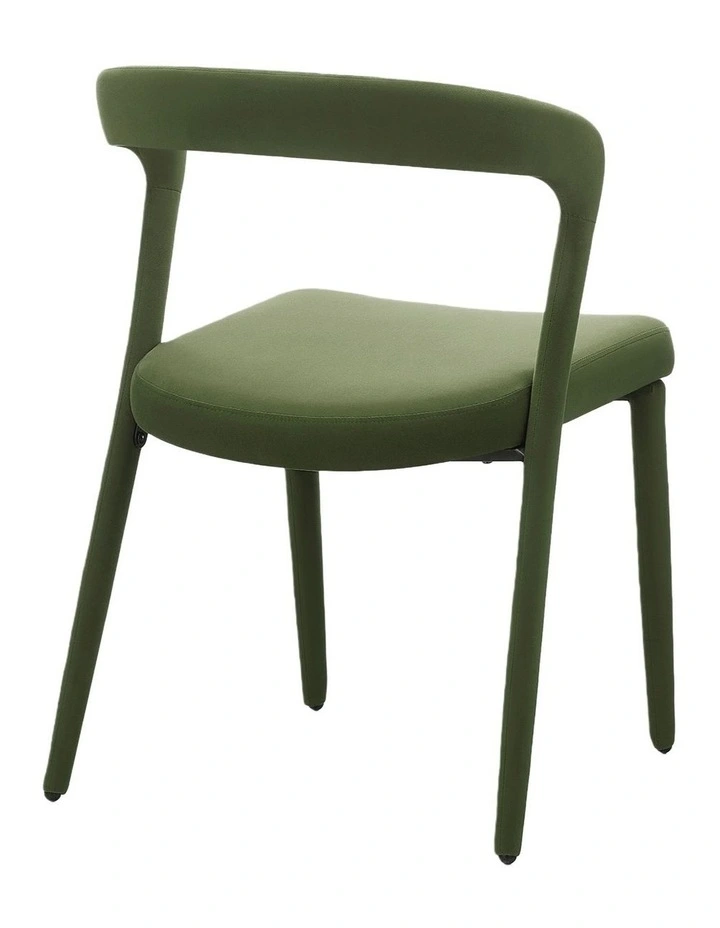 Set of 2 Modern Upholstered Velvet Dining Chair, Mid-Century Kitchen Chair, Green image 5