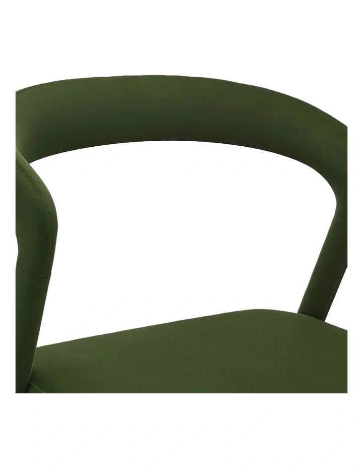 Set of 2 Modern Upholstered Velvet Dining Chair, Mid-Century Kitchen Chair, Green image 6