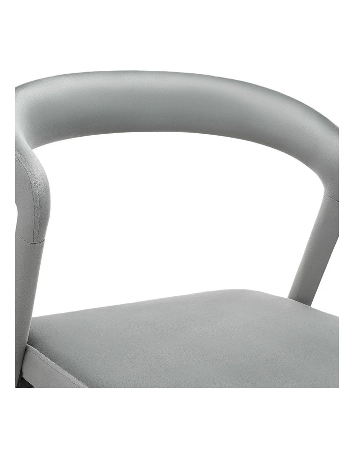 Set of 2 Modern Upholstered Velvet Dining Chair, Mid-Century Kitchen Chair, Grey image 6