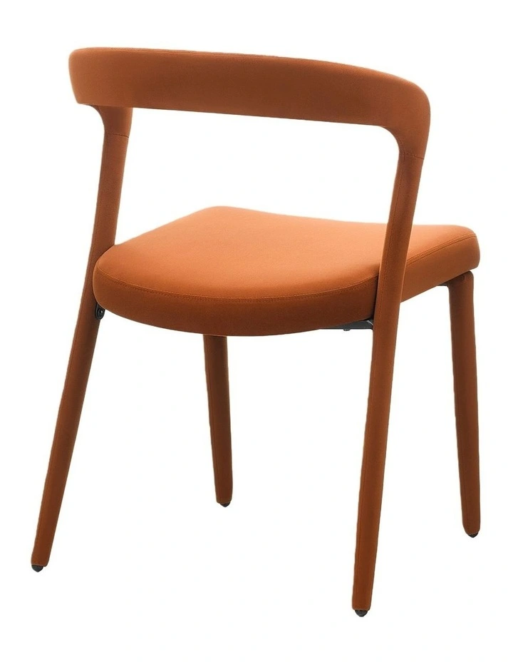 Set of 2 Modern Upholstered Velvet Dining Chair, Mid-Century Kitchen Chair, Rusty Red image 5