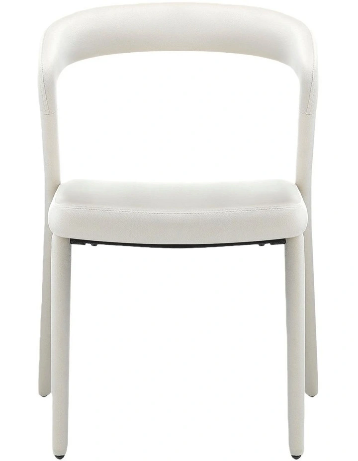 Set of 2 Modern Upholstered Velvet Dining Chair, Mid-Century Kitchen Chair, Beige image 2