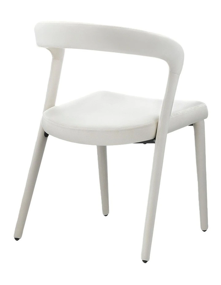 Set of 2 Modern Upholstered Velvet Dining Chair, Mid-Century Kitchen Chair, Beige image 4