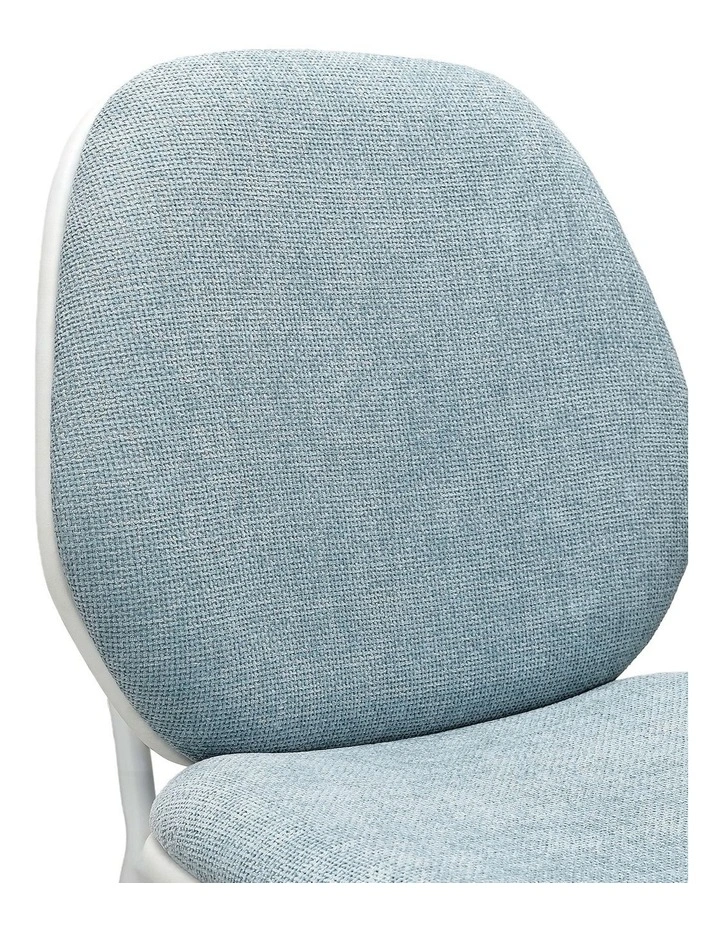 Set of 2 Modern Upholstered Dining Chair, Mid Century Side Chair with White Metal Leg image 6