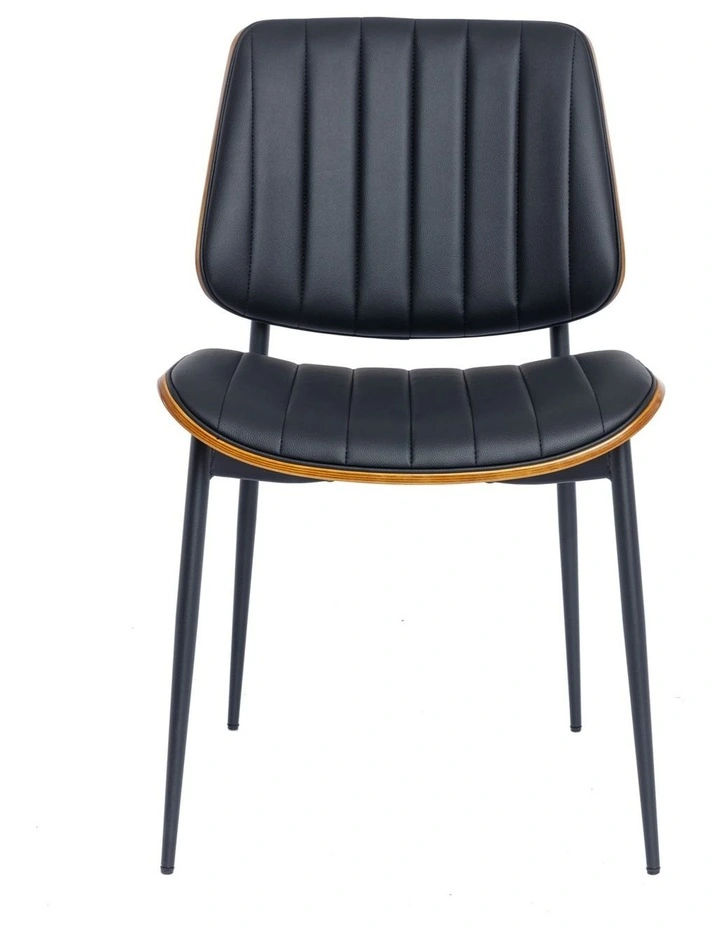 Dining Chairs Set of 2, Modern Accent Chair, Upholstered Faux Leather Kitchen Chair image 2