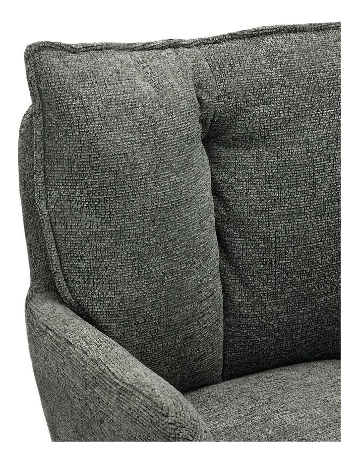 Homfurn Set of 2 Modern Swivel Dining Chairs, Upholstered Armchair with Sturdy Wood-like Base, Green image 6