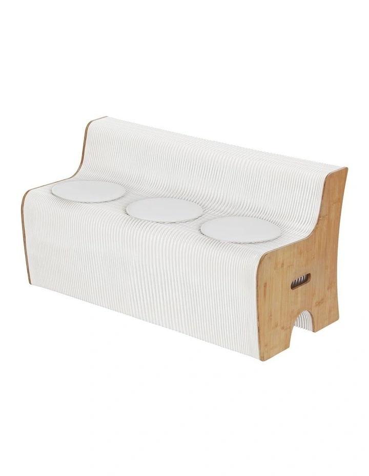 Artiss 3-Seater Folding Kraft Paper Sofa PU Leather Cushion 300kg Capacity image 4