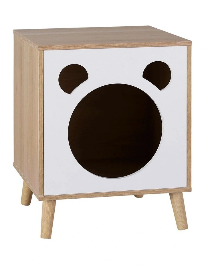 Artiss Cat Nest Bedside Table Solid Wood image 2