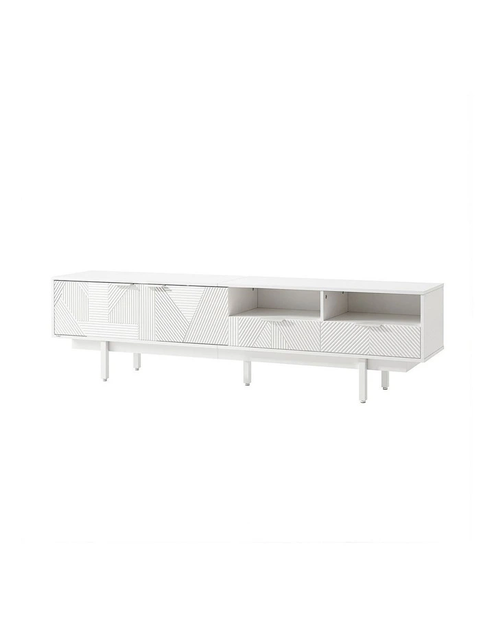 Artiss TV Unit Entertainment Unit Storage Cabinet Drawer 200cm White image 1