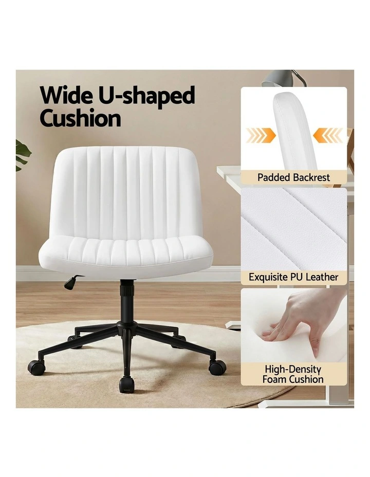 Artiss Office Desk & Chair Set 150cm Computer Desk with 6 Storage Shelves image 4