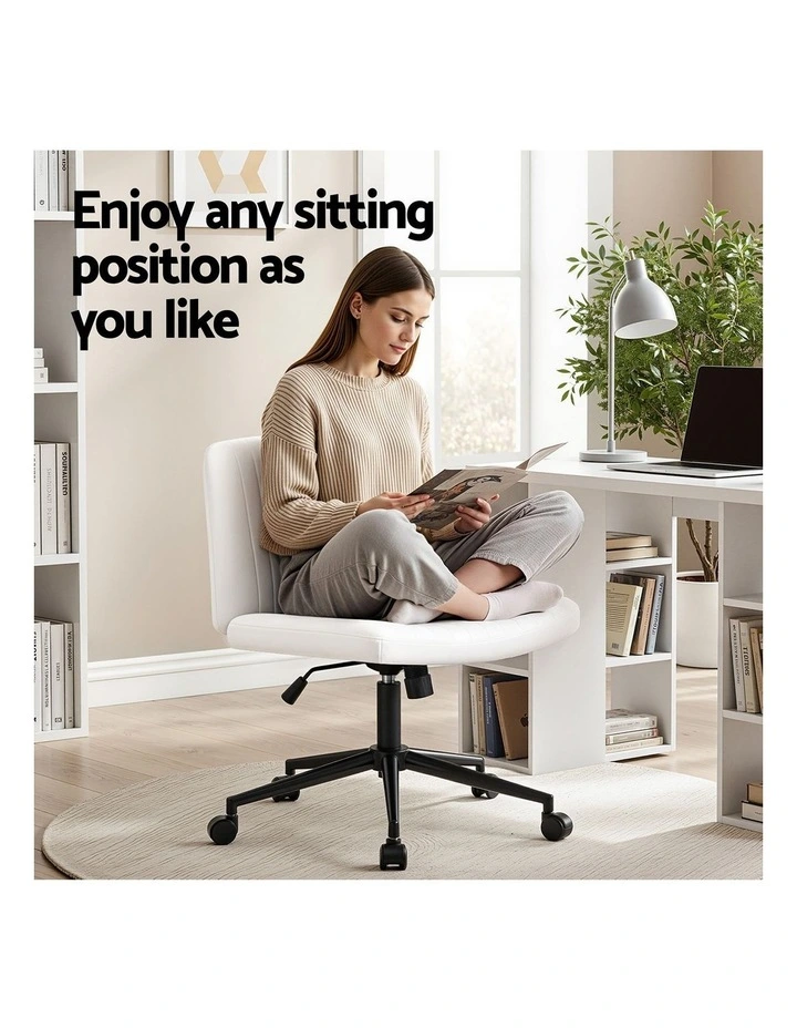 Artiss Office Desk & Chair Set 150cm Computer Desk with 6 Storage Shelves image 5