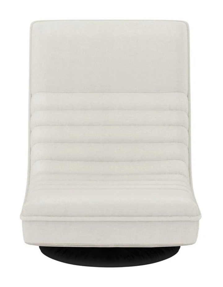 Artiss 4XFloor Chair Lounge Sofa Swivel Foldable Linen White image 4