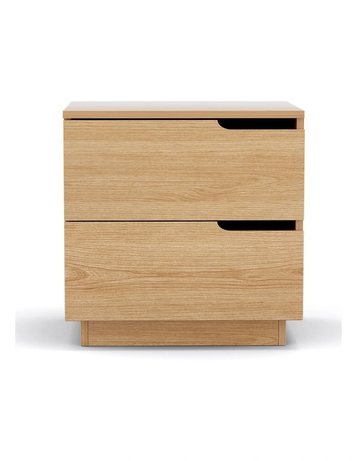 Artiss Bedside Table 2 Drawers Nightstand Pine image 2