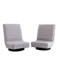Artiss 2 Swivel Floor Chair 360 Adjustable Foldable Lounge Seat Floor Sofa Chair Grey