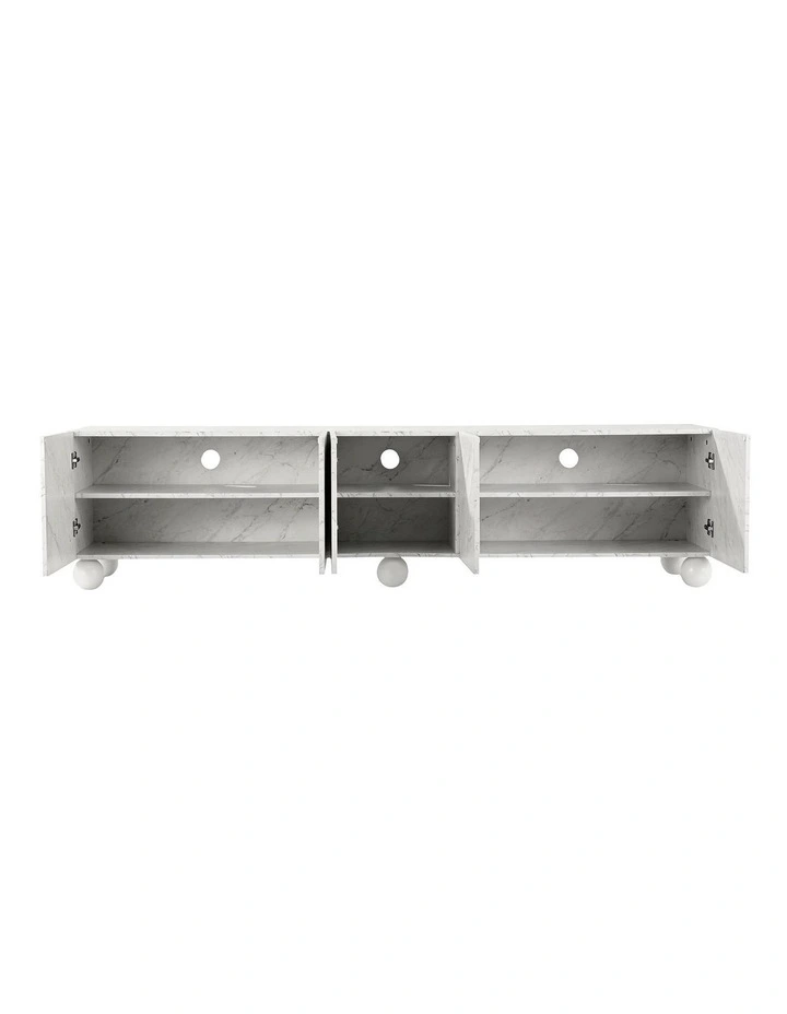 Artiss TV Unit Entertainment Unit Storage Cabinet 200cm White image 3