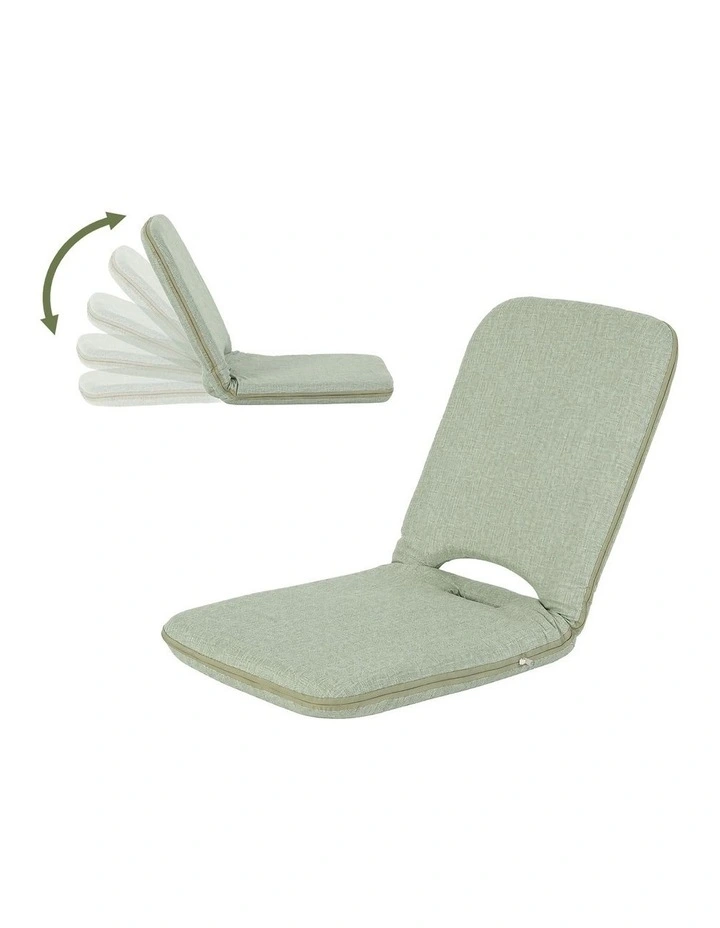Artiss Floor Chair 5 Position Adjustable Green Lazy Sofa for Living Room Bedroom image 1