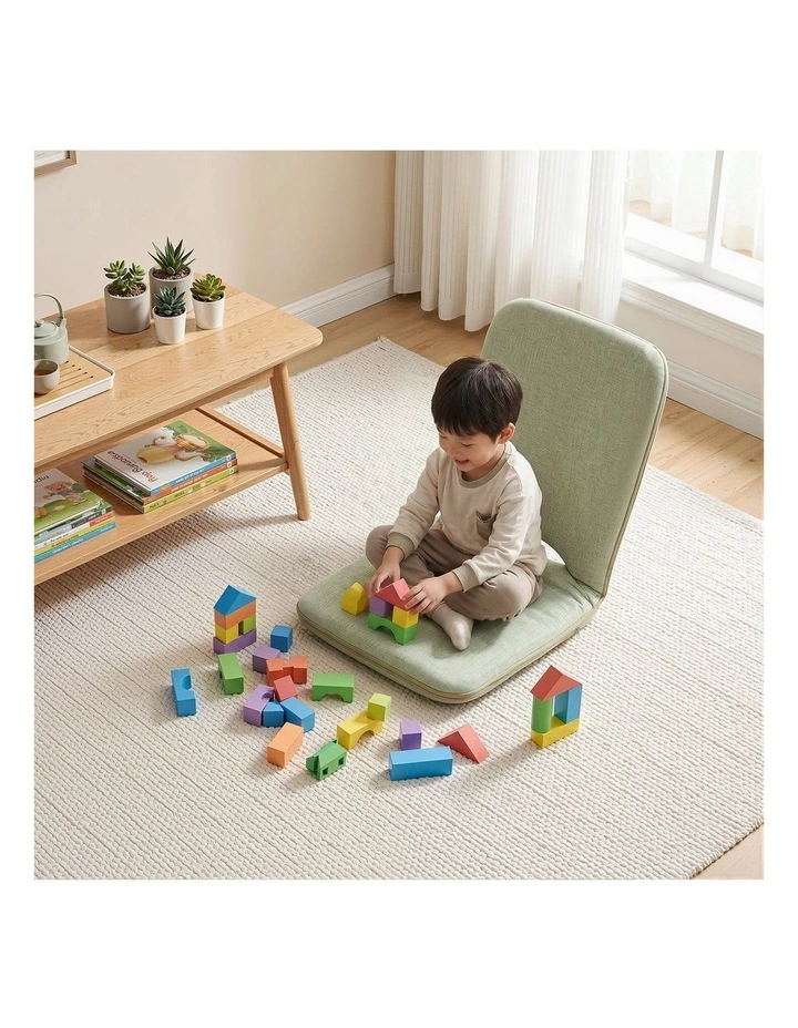 Artiss Floor Chair 5 Position Adjustable Green Lazy Sofa for Living Room Bedroom image 4