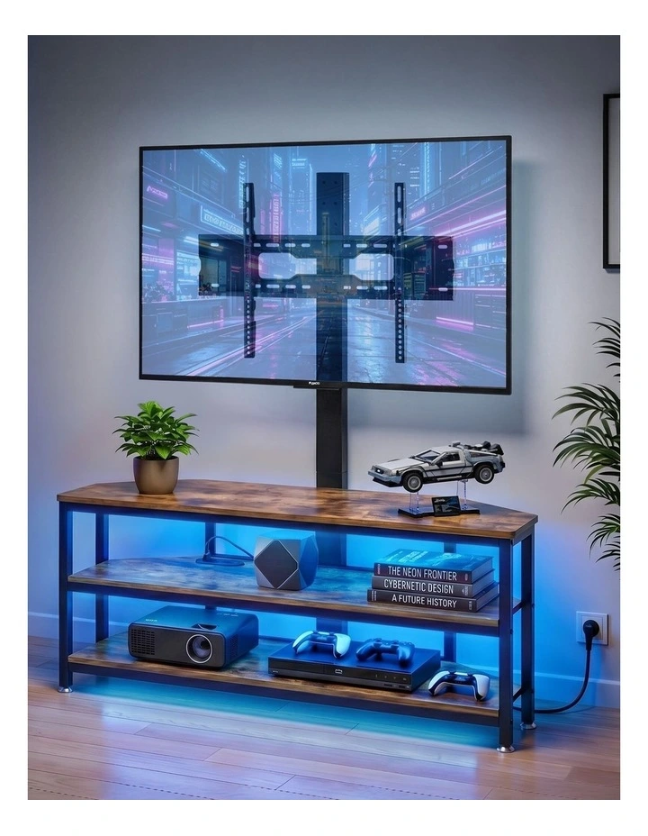 Artiss Corner TV Stand 32-70 w/ Mount LED Lights & Power Outlet Space Saving image 4