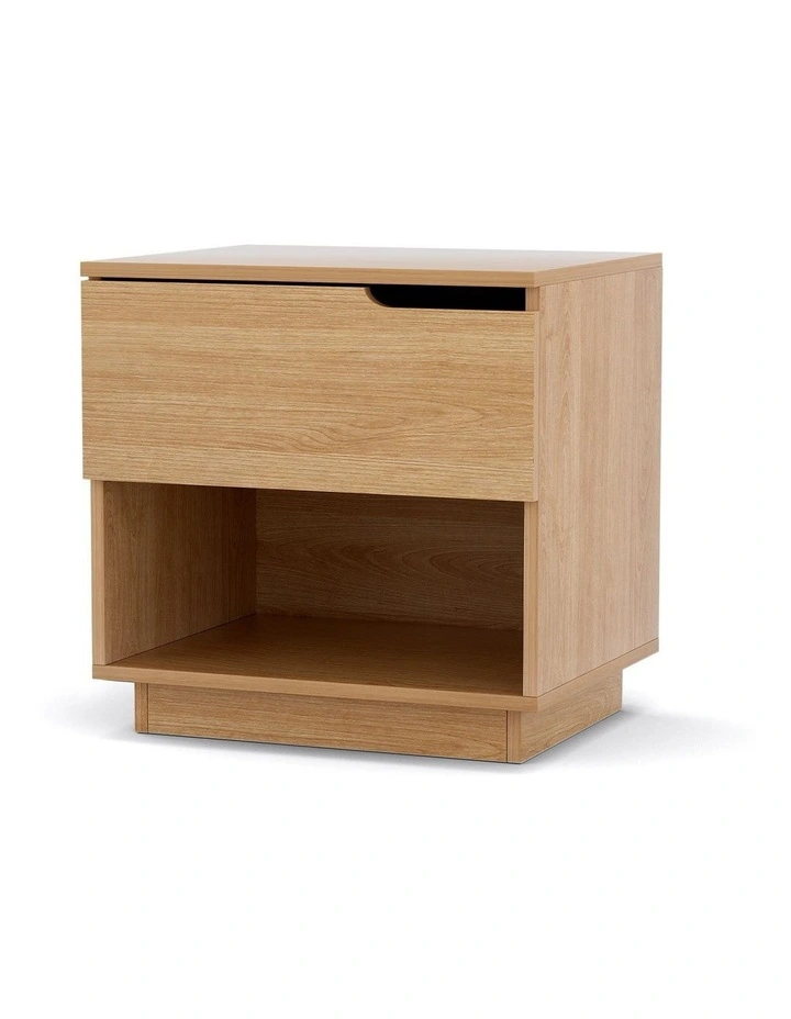 Artiss Bedside Table 1 Drawer 1 Shelf Nightstand Pine image 1