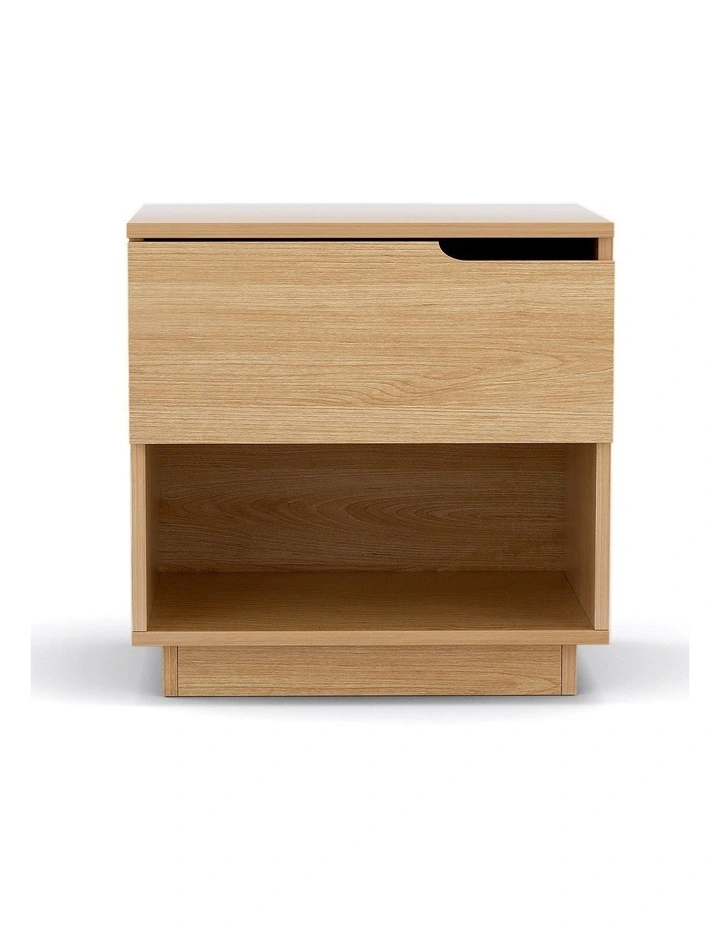 Artiss Bedside Table 1 Drawer 1 Shelf Nightstand Pine image 2