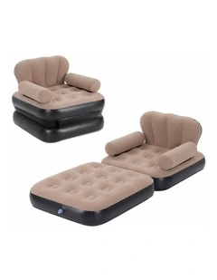 Gardeon Inflatable Chair Sun Lounge Air Sofa Blow Up Air Chair for Camping with Pump