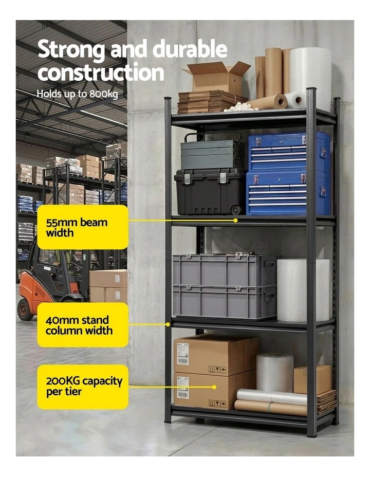 Giantz Garage Shelving 1.8X0.9m Warehouse Rack Storage Shelves Workshop Racks Steel image 5