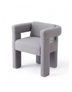 Armchair Accent Chair Lounge Sofa Couch Boucle Fabric in Grey