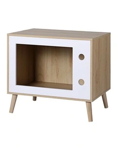 Artiss Cat Nest Bedside Table Solid Wood 60cm