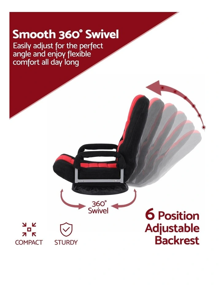 Artiss Floor Gaming Chair with 360 Swivel, 6-Position Backrest for Gaming image 4