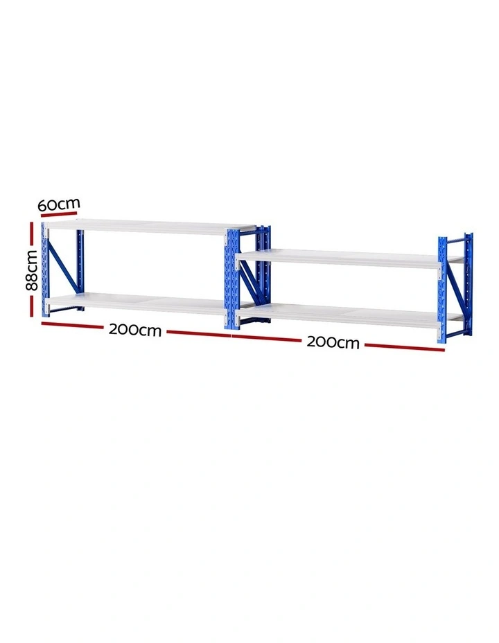 Giantz 2x 0.9M Garage Shelving Workbench Warehouse Rack image 4