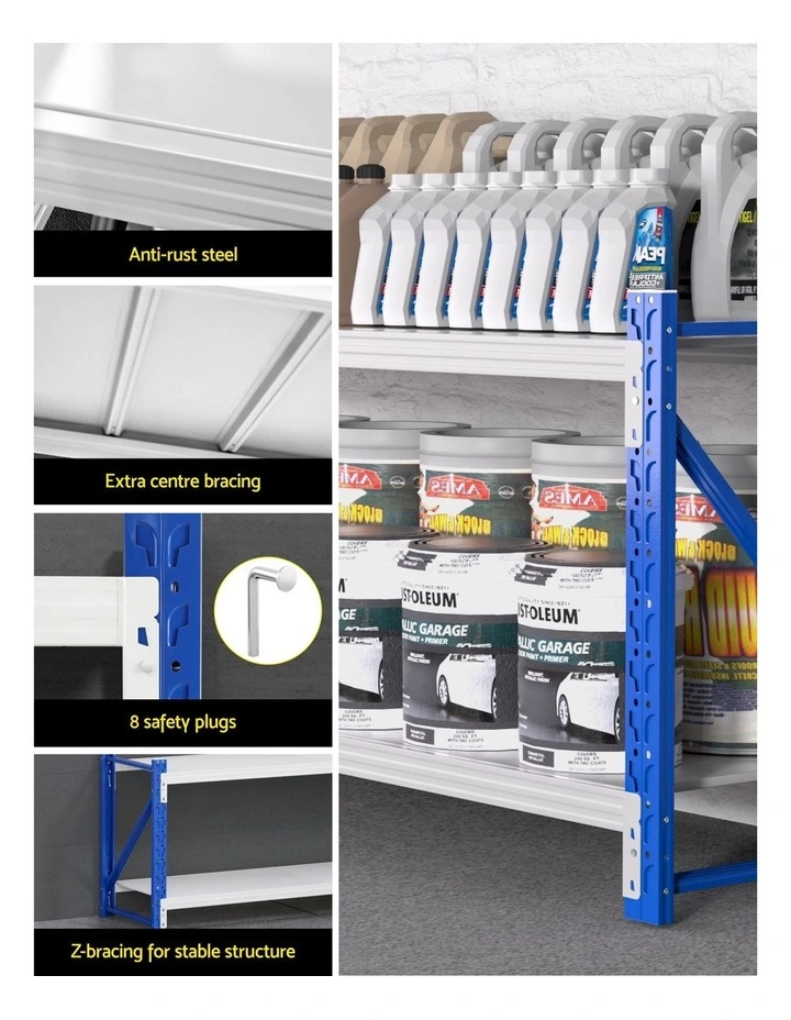 Giantz 2x 0.9M Garage Shelving Workbench Warehouse Rack image 7